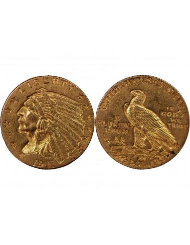 USA, INDIEN - 2 1/2 DOLLARS OR 1911 PHILADELPHIE