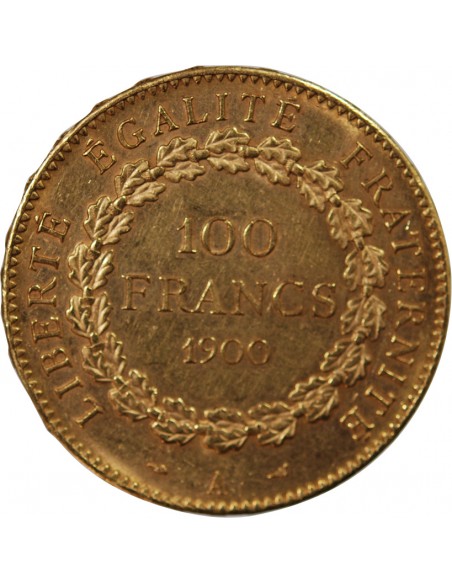 GENIE - 100 FRANCS OR 1900 "Dieu protège la France"﻿
