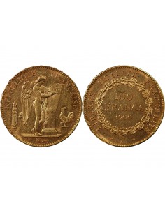 GENIE - 100 FRANCS OR 1900 "Dieu protège la France"﻿ 2