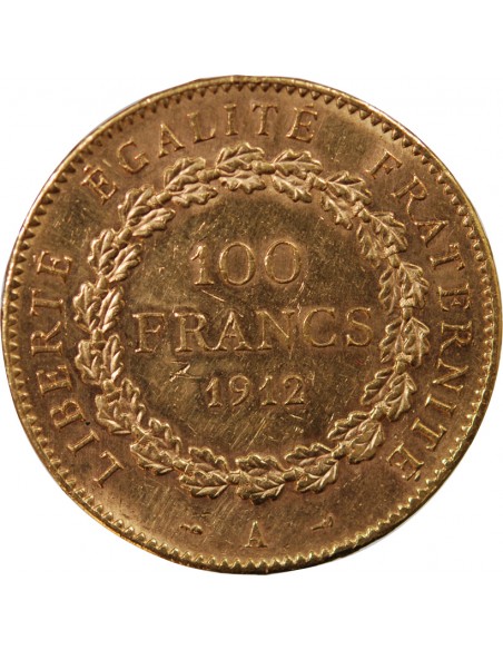GENIE - 100 FRANCS OR 1912 "Liberté Egalité Fraternité"﻿"﻿