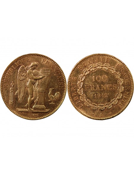 GENIE - 100 FRANCS OR 1912 "Liberté Egalité Fraternité"﻿"﻿