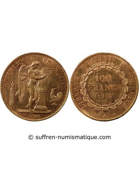 GENIE - 100 FRANCS OR 1912 "Liberté Egalité Fraternité"﻿"﻿