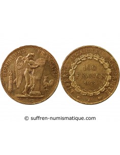 GENIE - 100 FRANCS OR 1879 "Dieu protège la France"﻿