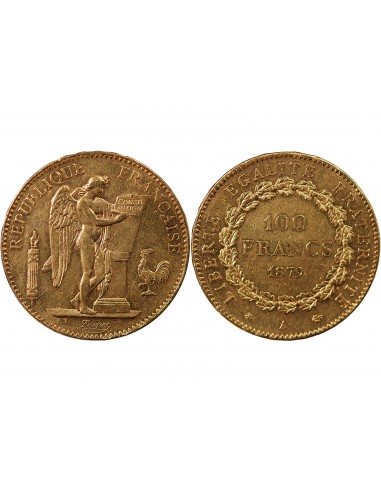 GENIE - 100 FRANCS OR 1879 "Dieu protège la France"﻿