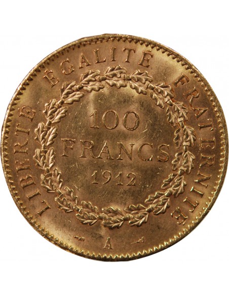 GENIE - 100 FRANCS OR 1912 "Liberté Egalité Fraternité"﻿"﻿