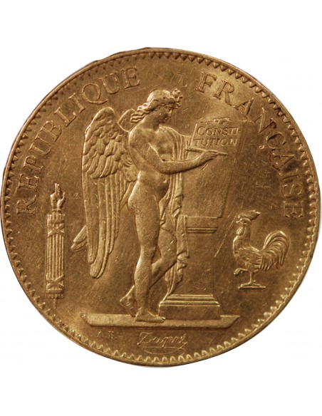 GENIE - 100 FRANCS OR 1879 "Dieu protège la France"﻿