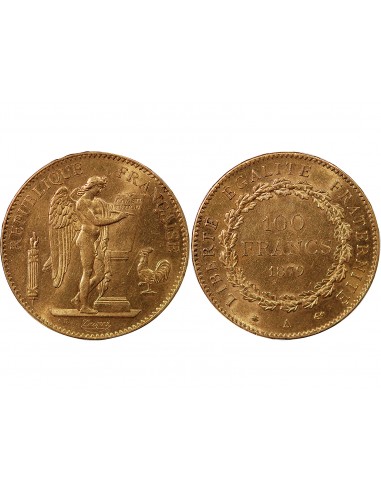 GENIE - 100 FRANCS OR 1879 "Dieu protège la France"﻿