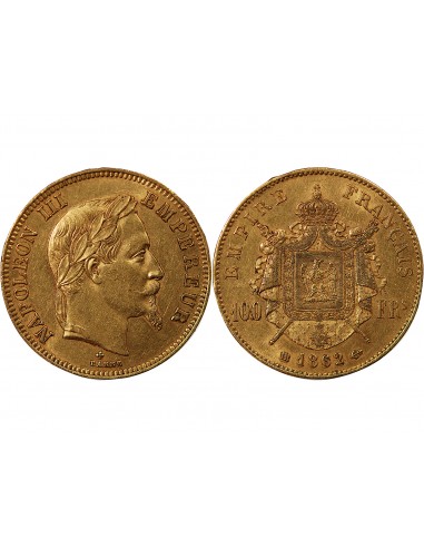 NAPOLEON III - ﻿100 FRANCS OR 1862 BB STRASBOURG