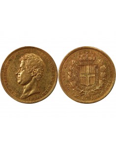 ITALIE, SARDAIGNE, CHARLES ALBERT - 100 LIRE OR, 1834 P TURIN, AIGLE 2
