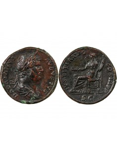 HADRIEN - SESTERCE, IVSTITIA AVG COS III P P - 129 / 130 ROME 2