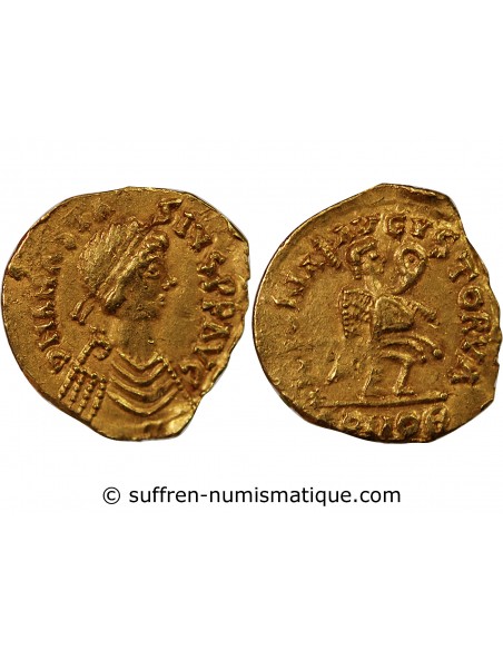 WISIGOTHS - TRIENS PSEUDO-IMPERIAL OR, AU NOM D'ANASTASE, 500-520