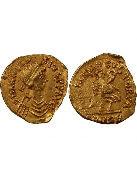 WISIGOTHS - TRIENS PSEUDO-IMPERIAL OR, AU NOM D'ANASTASE, 500-520