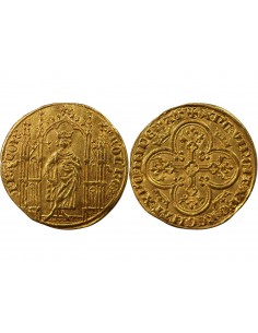 CHARLES IV LE BEL - ROYAL D'OR 1326-1328 2
