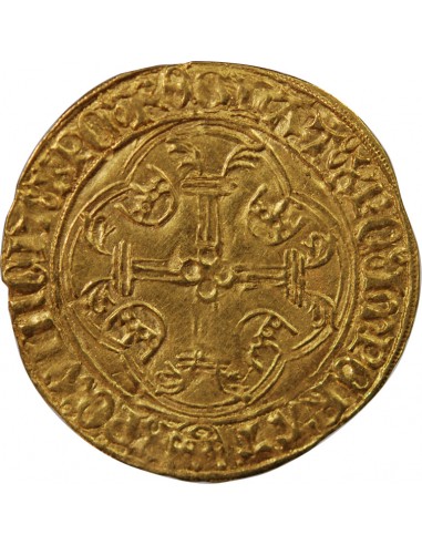 LOUIS XI - ECU D'OR A LA COURONNE, 2nd émission - 1474 / 1483, SAINT LÔ