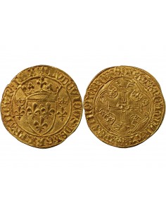 LOUIS XI - ECU D'OR A LA COURONNE, 2nd émission - 1474 / 1483, SAINT LÔ 2