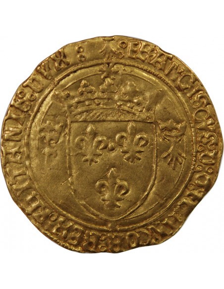 FRANCOIS Ier - ECU D'OR AU SOLEIL DE BRETAGNE - 1515/1540, R RENNES