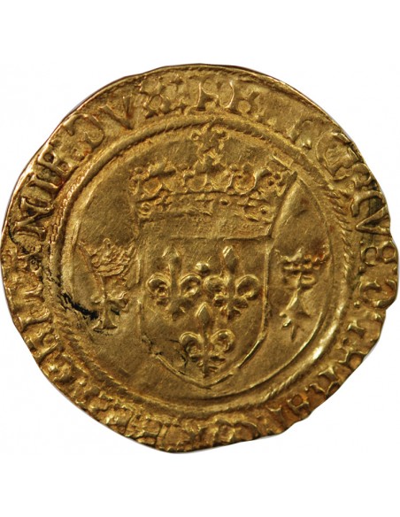 François Ier 1 ecu d'or Or 1515-1540 T Nantes