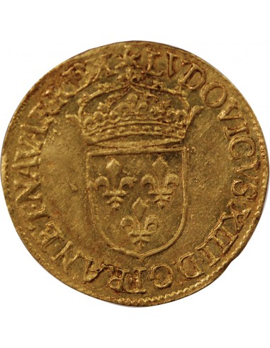 LOUIS XIII - ECU D'OR AU SOLEIL - 1631, A PARIS