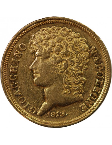 ITALIE, JOACHIM MURAT - 20 LIRE OR 1813 NAPLES﻿