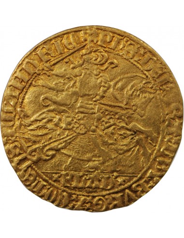 COMTE DE FLANDRE, PHILIPPE LE BON - FRANC A CHEVAL, OR - 1434 / 1447, GAND