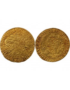 COMTE DE FLANDRE, PHILIPPE LE BON - FRANC A CHEVAL, OR - 1434 / 1447, GAND 2