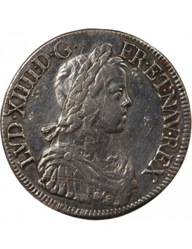 LOUIS XIV - ECU A LA MECHE LONGUE - 1649 T NANTES