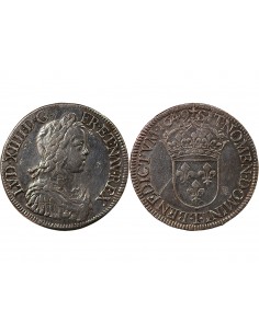 LOUIS XIV - ECU A LA MECHE LONGUE - 1649 T NANTES 2