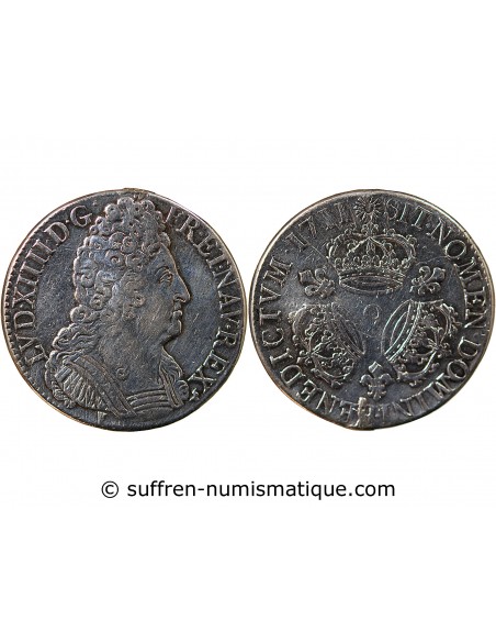 LOUIS XIV - ECU AUX TROIS COURONNES - 1711 9 RENNES