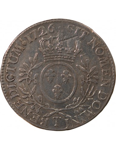 LOUIS XV - ECU AUX RAMEAUX D'OLIVIER - 1726 T NANTES