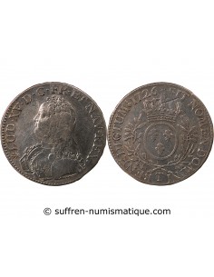 LOUIS XV - ECU AUX RAMEAUX D'OLIVIER - 1726 T NANTES