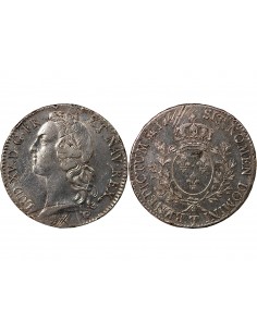 LOUIS XV - ECU AUX RAMEAUX D'OLIVIER - 1726 T NANTES 2