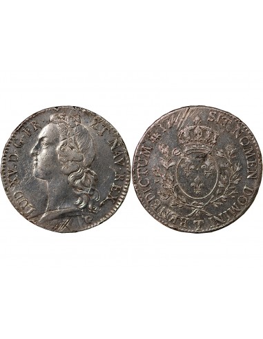 LOUIS XV - ECU AUX RAMEAUX D'OLIVIER - 1726 T NANTES
