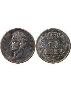 CHARLES X - 5 FRANCS ARGENT 1827 T NANTES 2