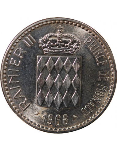 Monaco Rainier III de Monaco 10 francs Argent 1966