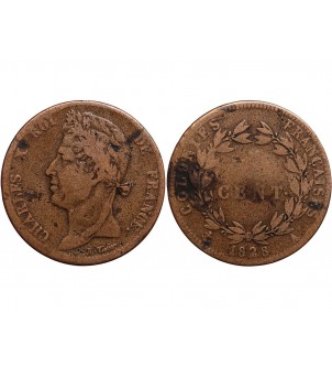 5 CENTIMES CHARLES X 1829 A "Guyane" 2