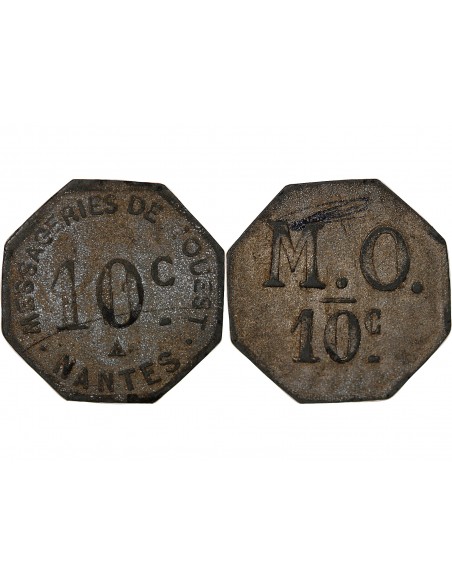 NANTES, NECESSITE - MESSAGERIES DE L'OUEST - 10 CENTIMES