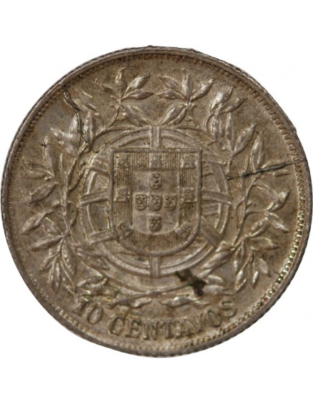 PORTUGAL - 10 CENTAVOS ARGENT - 1915, LISBONNE