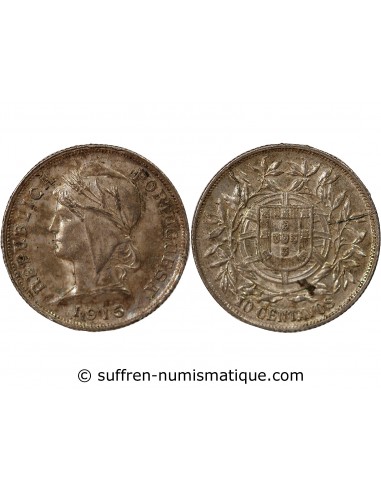 PORTUGAL - 10 CENTAVOS ARGENT - 1915, LISBONNE