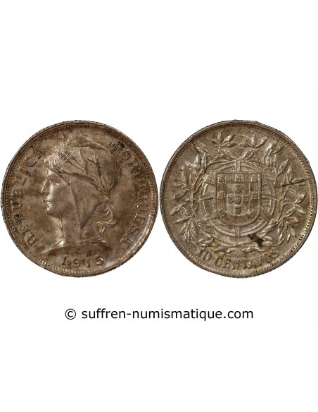 PORTUGAL - 10 CENTAVOS ARGENT - 1915, LISBONNE