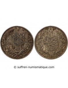 OTTOMAN, KHEDIVAT D'EGYPTE, ABDUL HAMID II - 2 QIRSH ARGENT - 1293/20 (1894-1895), W BERLIN