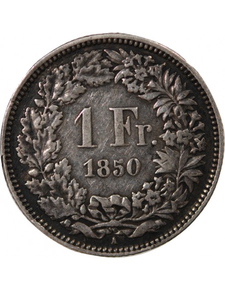 SUISSE - 1 FRANC ARGENT 1850
