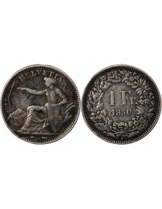 SUISSE - 1 FRANC ARGENT 1850 2