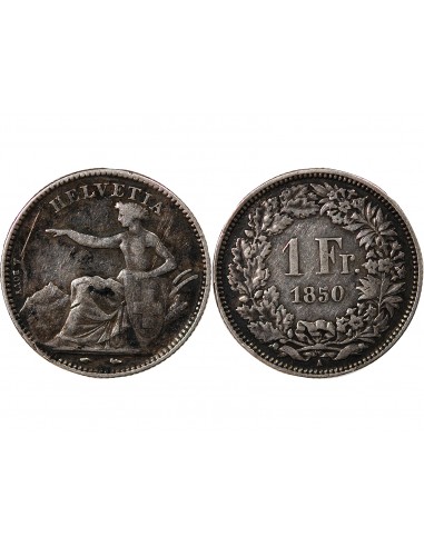 SUISSE - 1 FRANC ARGENT 1850