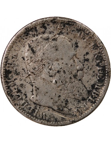 ALLEMAGNE, WURTEMBERG, WILHELM II - 2 MARK ARGENT - 1904, F STUTTGART