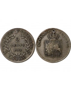 POLOGNE, INSURRECTION DE NOVEMBRE - 2 ZLOTE ARGENT - 1831 2