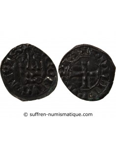 PHILIPPE III / IV - DENIER TOURNOIS à l'O rond 1280 / 1310