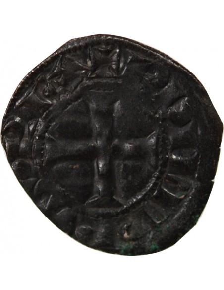 PHILIPPE III / IV - DENIER TOURNOIS à l'O rond 1280 / 1310