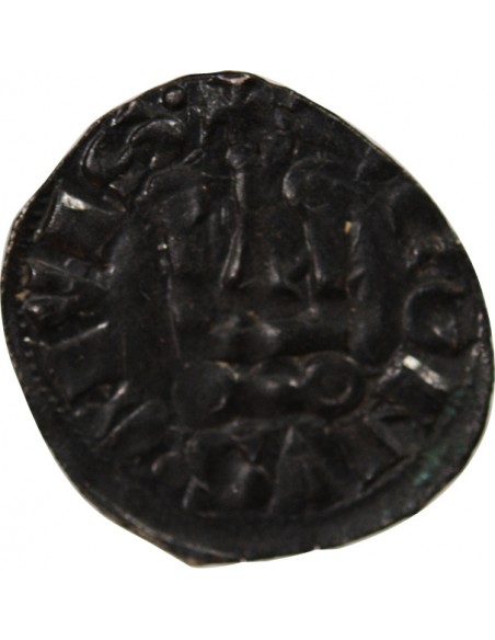PHILIPPE III / IV - DENIER TOURNOIS à l'O rond 1280 / 1310