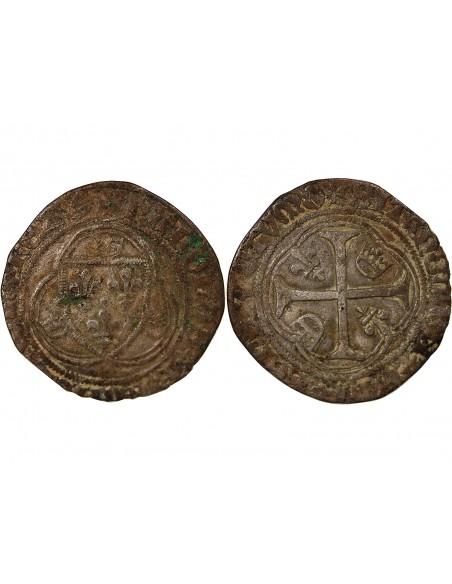 CHARLES VIII - BLANC A LA COURONNE - 1488 / 1498, BORDEAUX