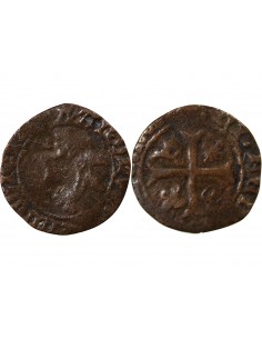 CHARLES VIII - LIARD AU DAUPHIN, 2e TYPE - 1488-1498 2